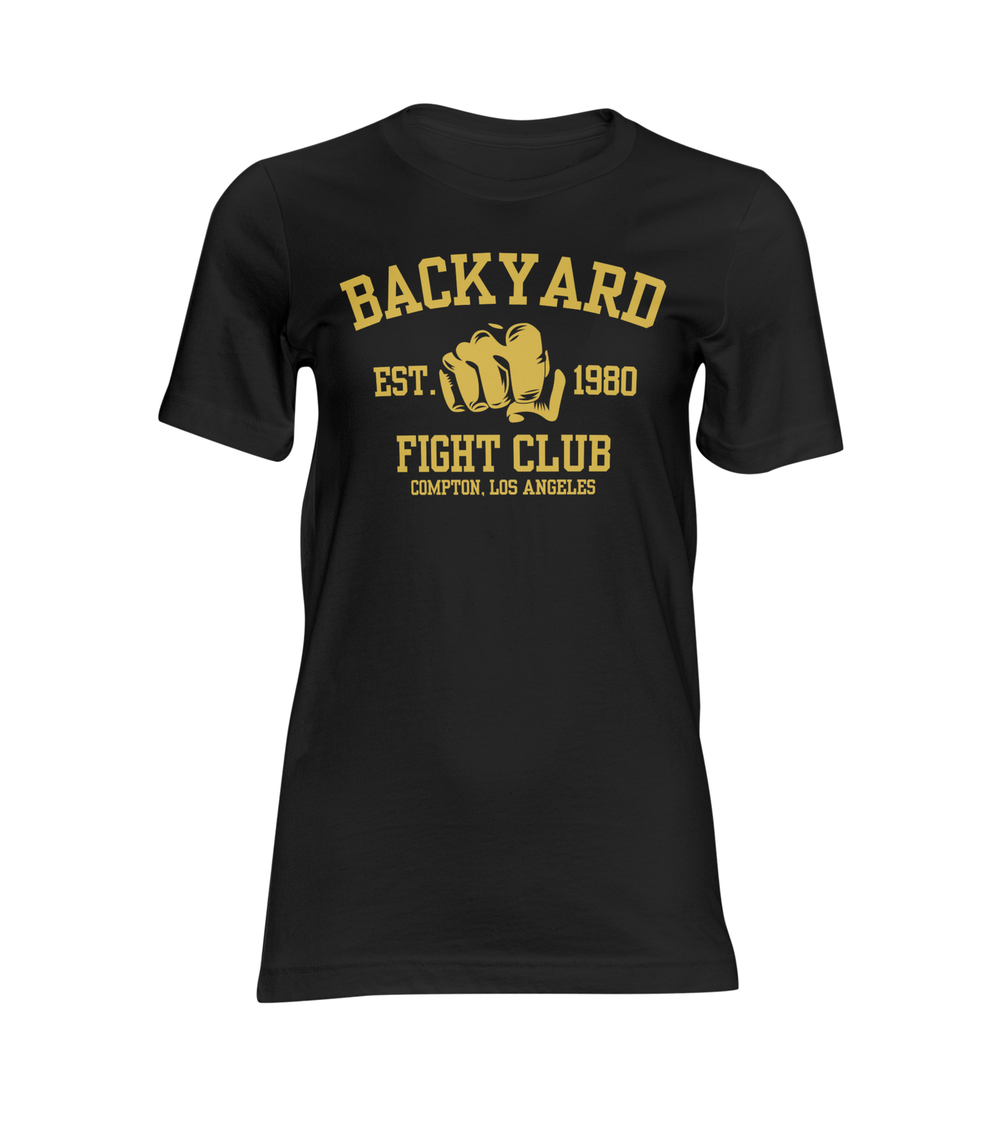 Backyard Fight Club Compton Los Angeles Gold Edition Men’s Premium Heavyweight T-Shirt