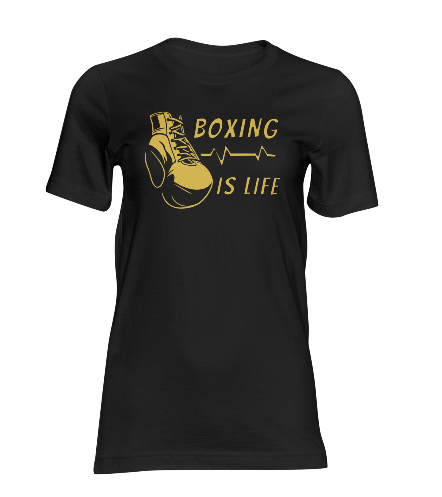 Boxing Is Life Boxing Glove Heartbeat Men’s Premium Heavyweight T-Shirt