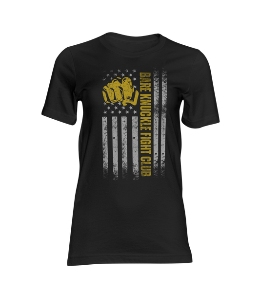 Bare Knuckle Fight Club USA Flag Vintage Men’s Premium Heavyweight T-Shirt