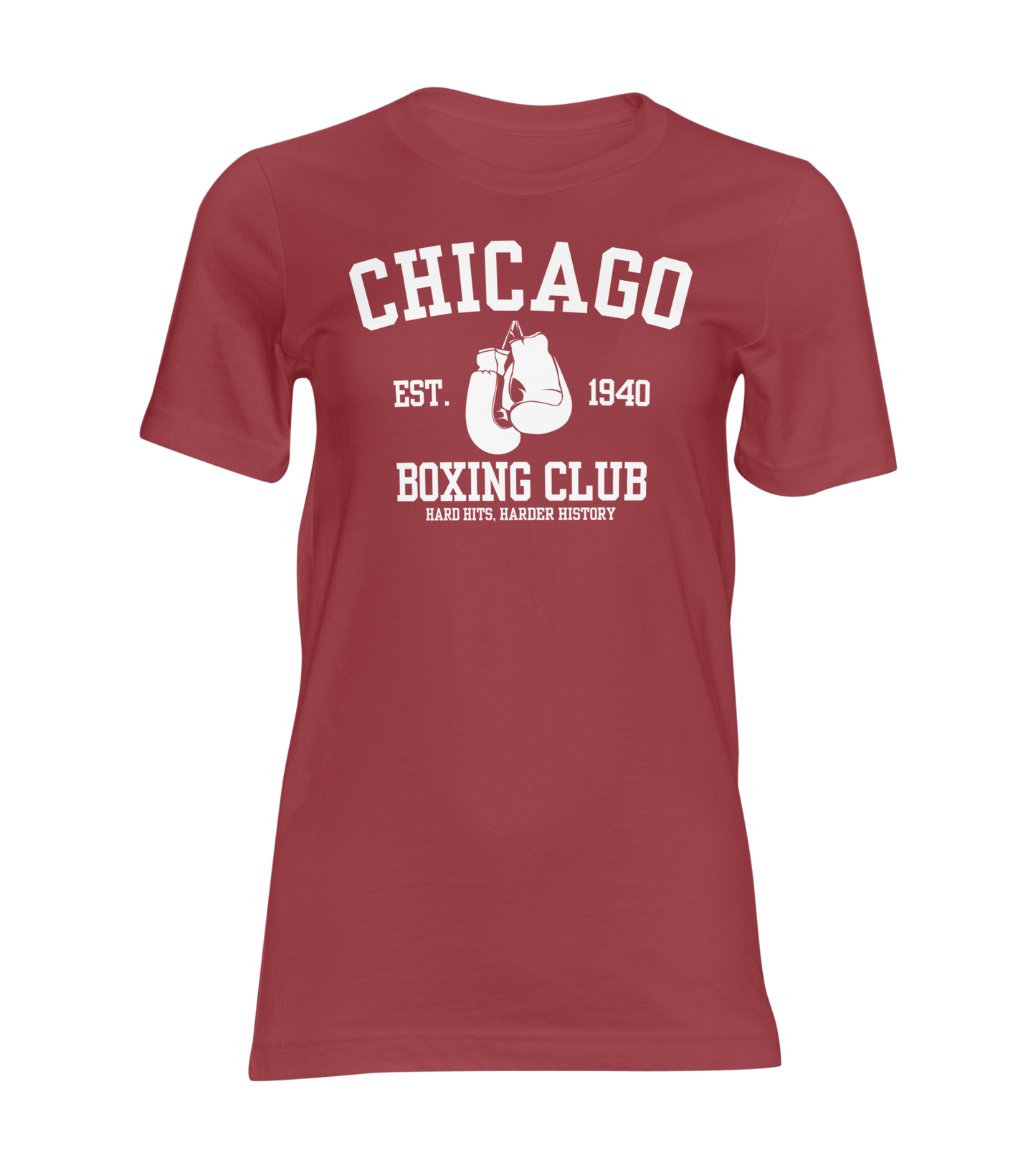 Chicago Boxing Club Hard Hits Harder History Men’s Premium Heavyweight T-Shirt