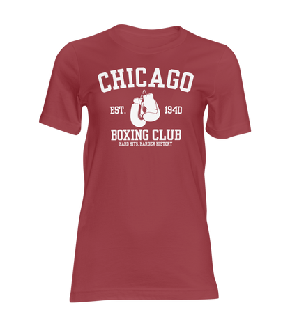 Chicago Boxing Club Hard Hits Harder History Men’s Premium Heavyweight T-Shirt