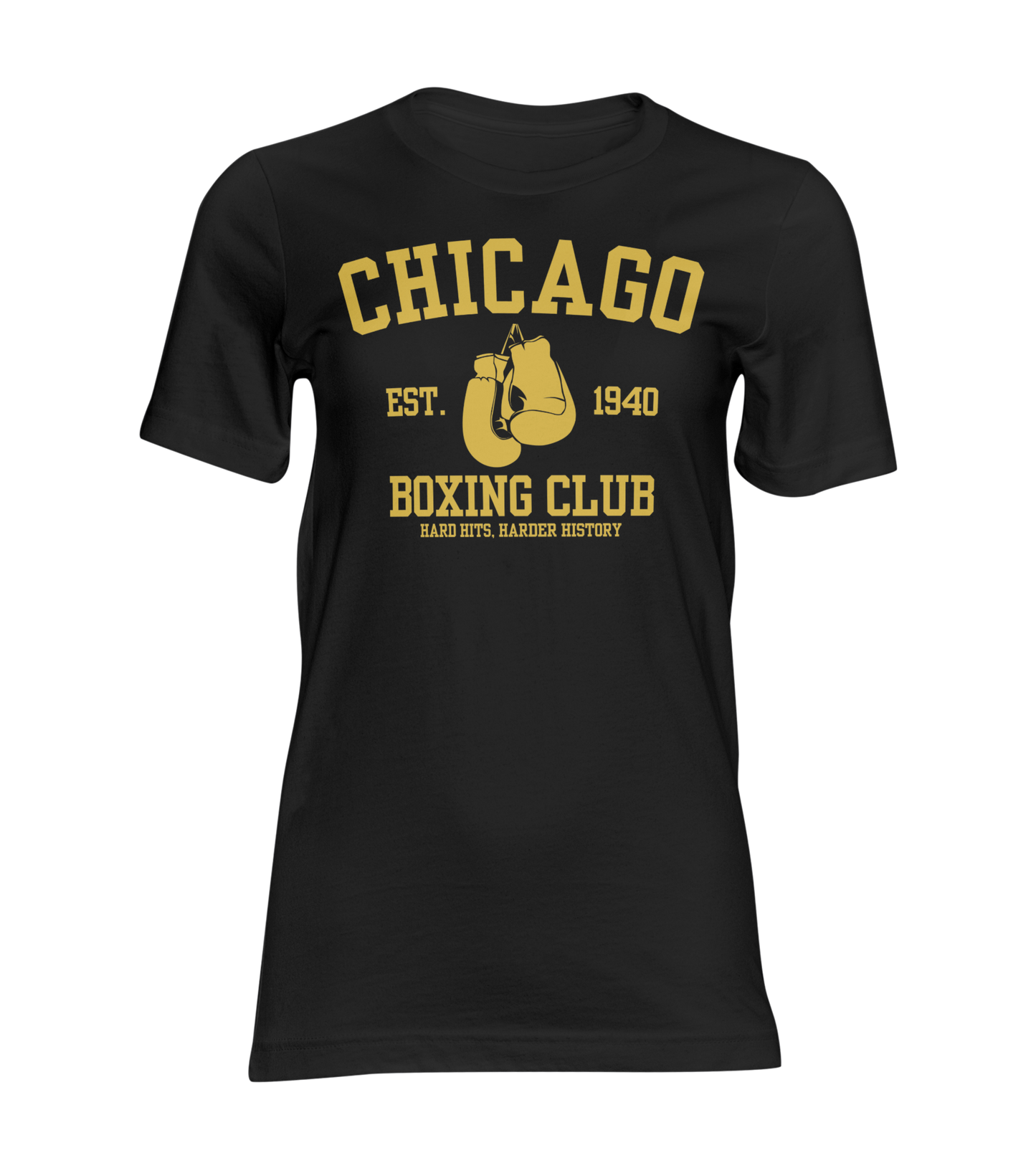 Chicago Boxing Club Hard Hits Harder History Men’s Premium Heavyweight T-Shirt