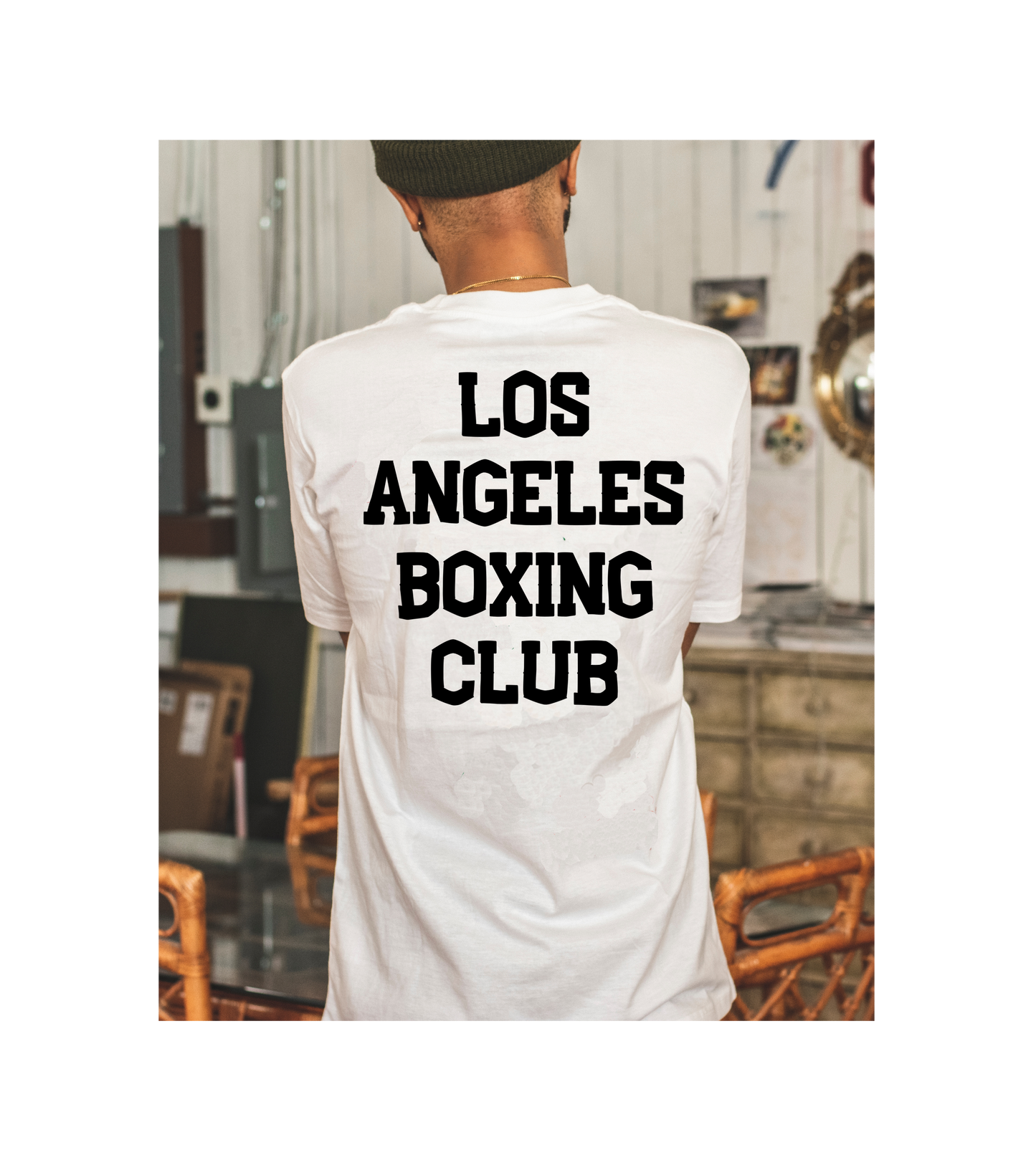 Los Angeles Boxing Club Back Print Men’s Premium Heavyweight T-shirt