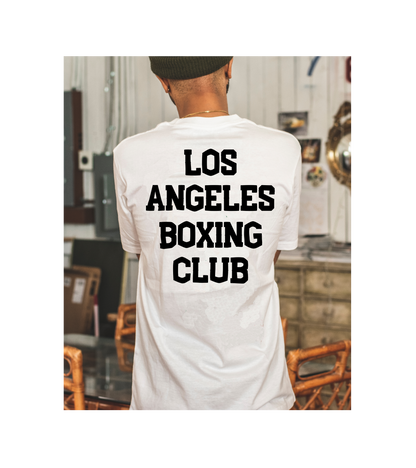 Los Angeles Boxing Club Back Print Men’s Premium Heavyweight T-shirt