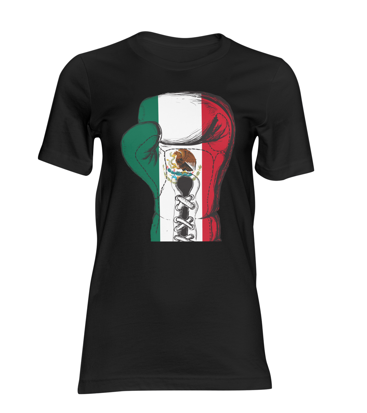 Mexican Flag Boxing Glove Men’s Premium Heavyweight T-Shirt