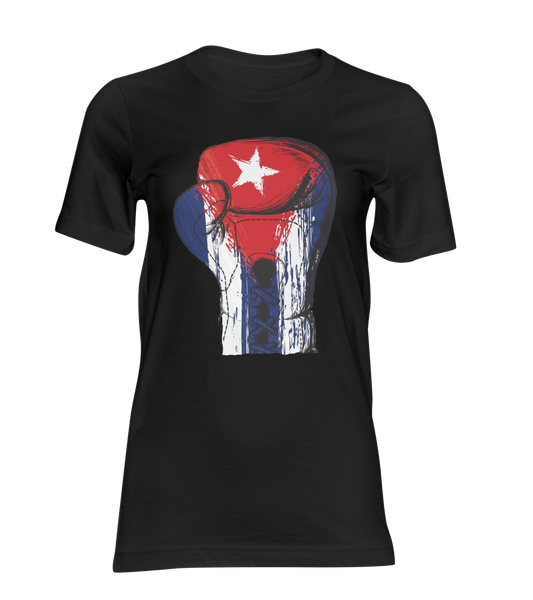 Boxing Glove Cuban National Flag Men’s Premium Heavyweight T-Shirt